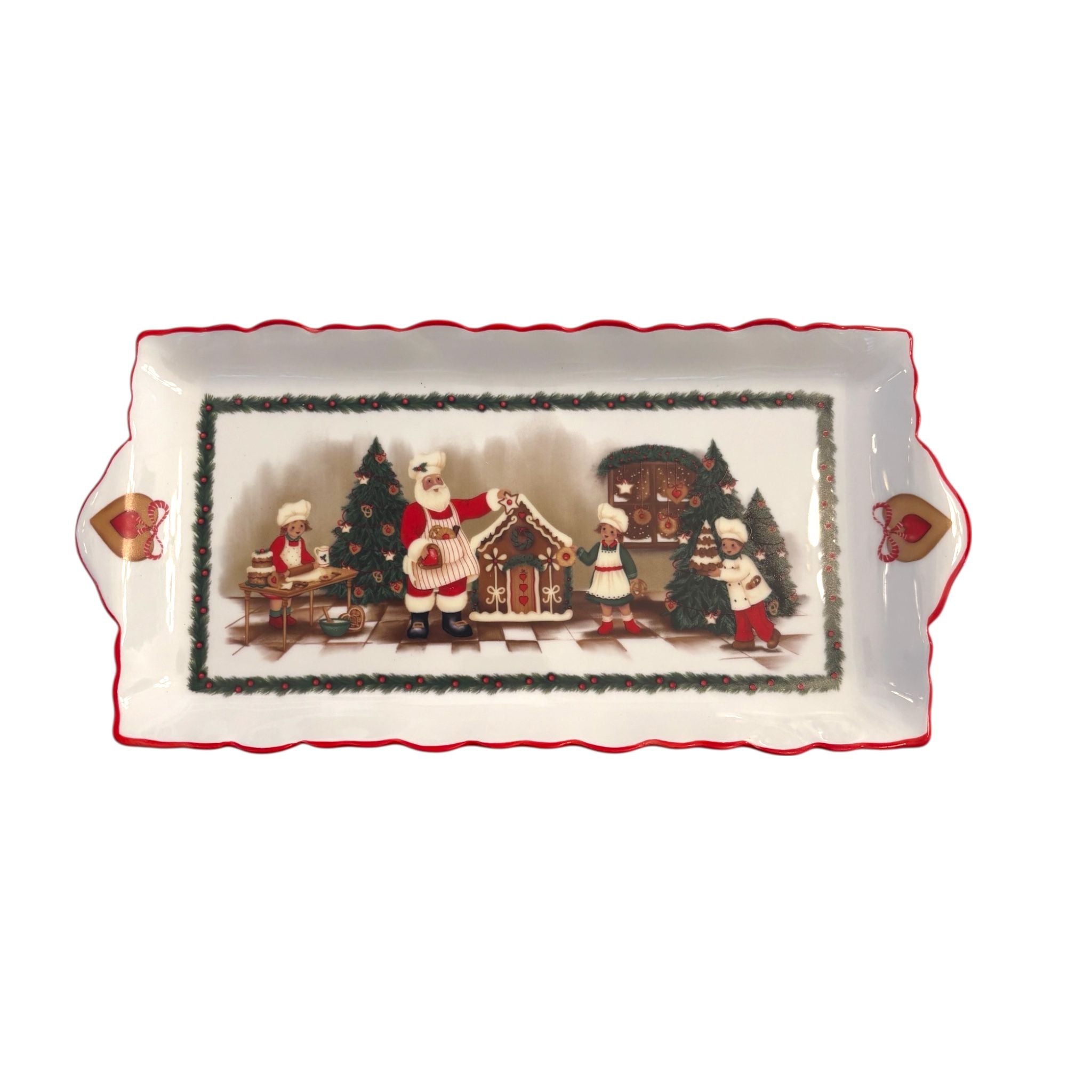 Vassoio in Ceramica Bianca con Decoro  Babbo Chef – Goodwill