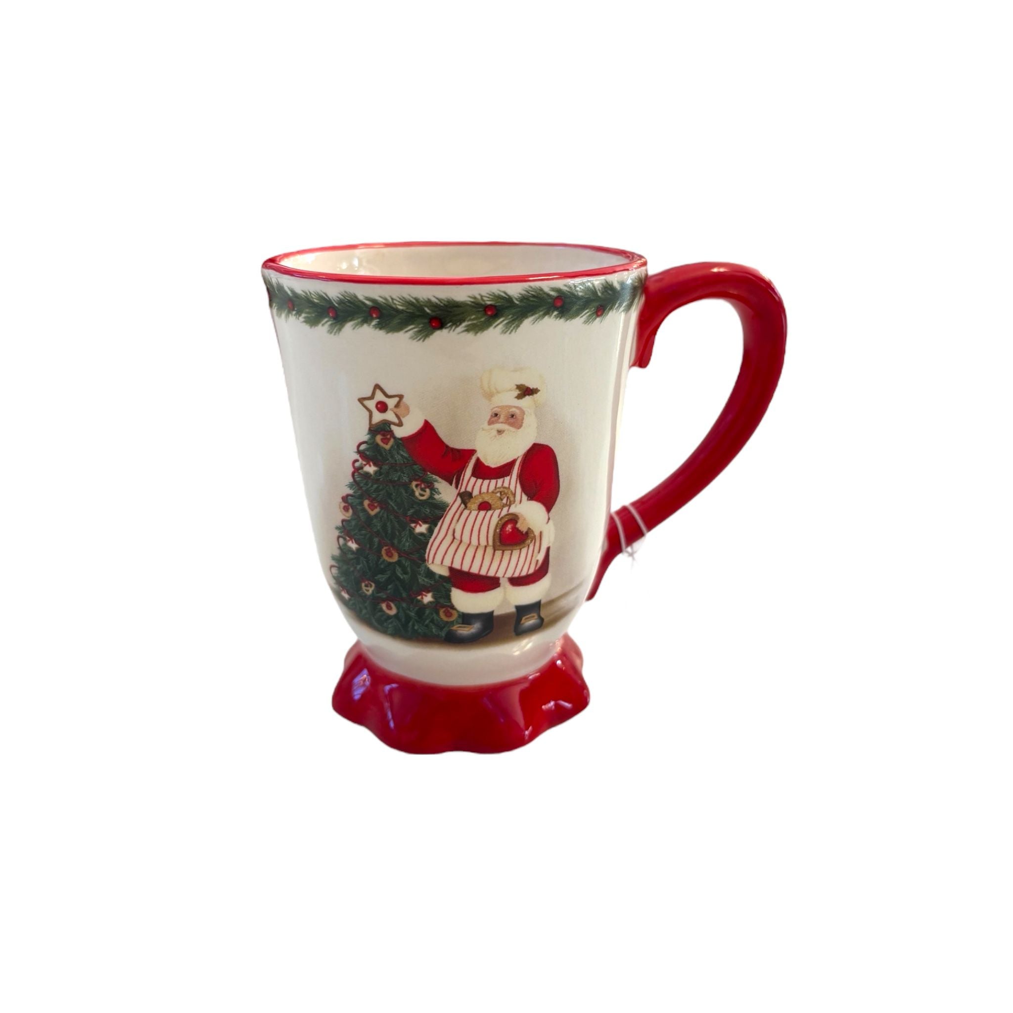 Tazza in Ceramica Bianca con  Disegno di Babbo  9 cm - Goodwill