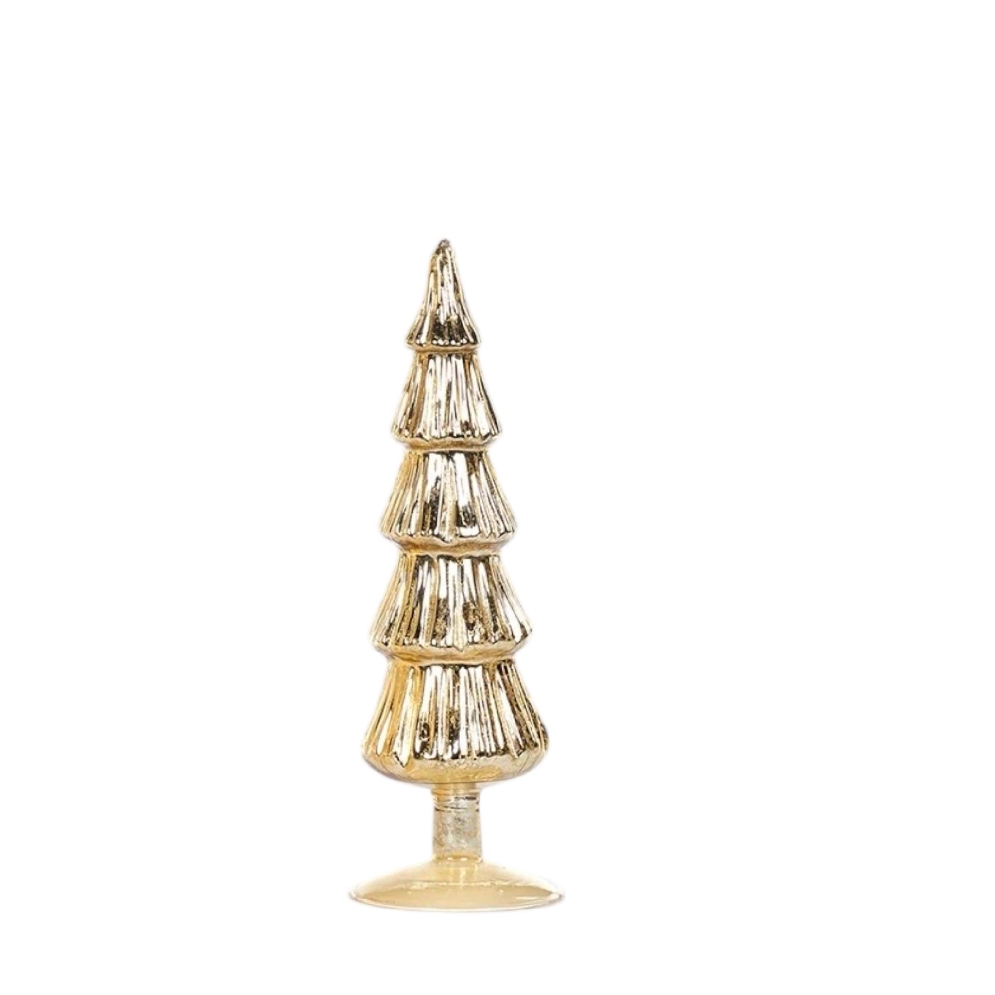Alberello in Vetro Soffiato Oro Lucido  20 cm - Goodwill