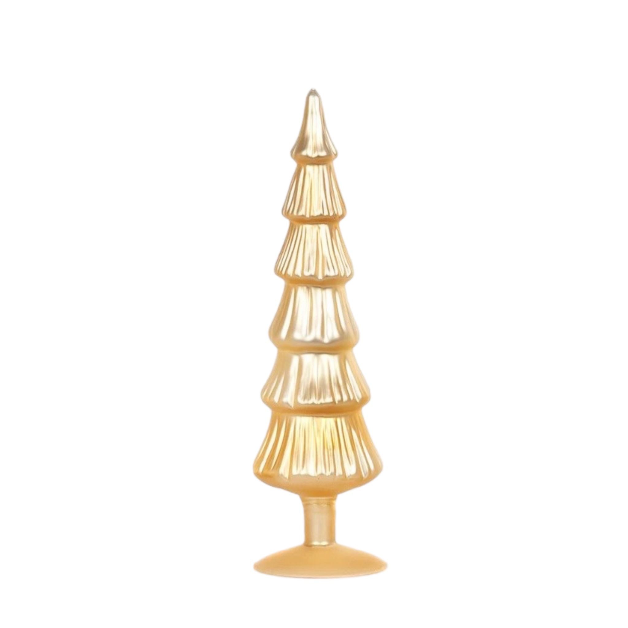 Alberello in Vetro Soffiato Oro Satinato  28 cm - Goodwill