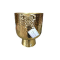 Vaso in Metallo Oro Anticato con Fiocco – Sara's Idea
