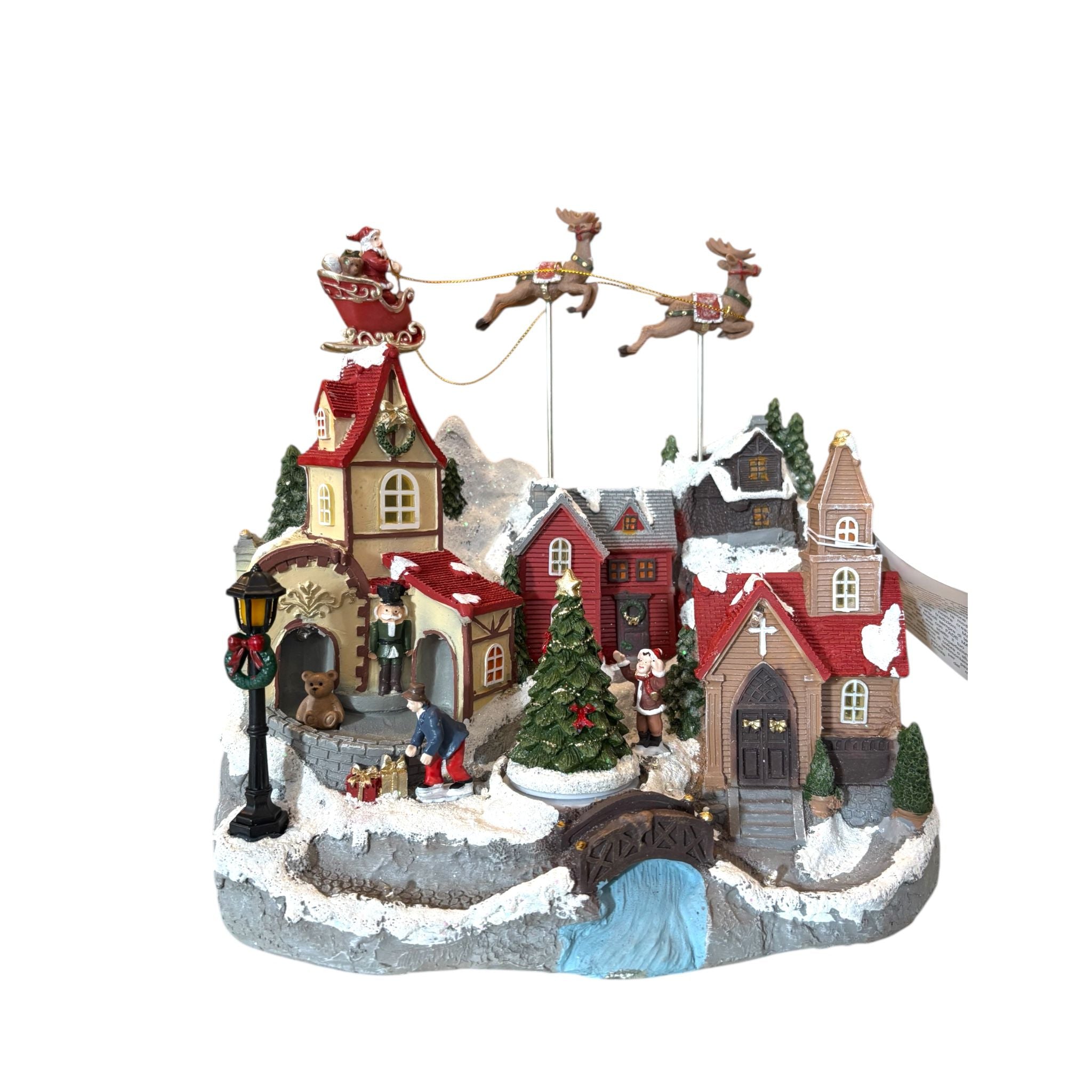 Paesaggio Natalizio con Renne Volanti e Musica - Fade