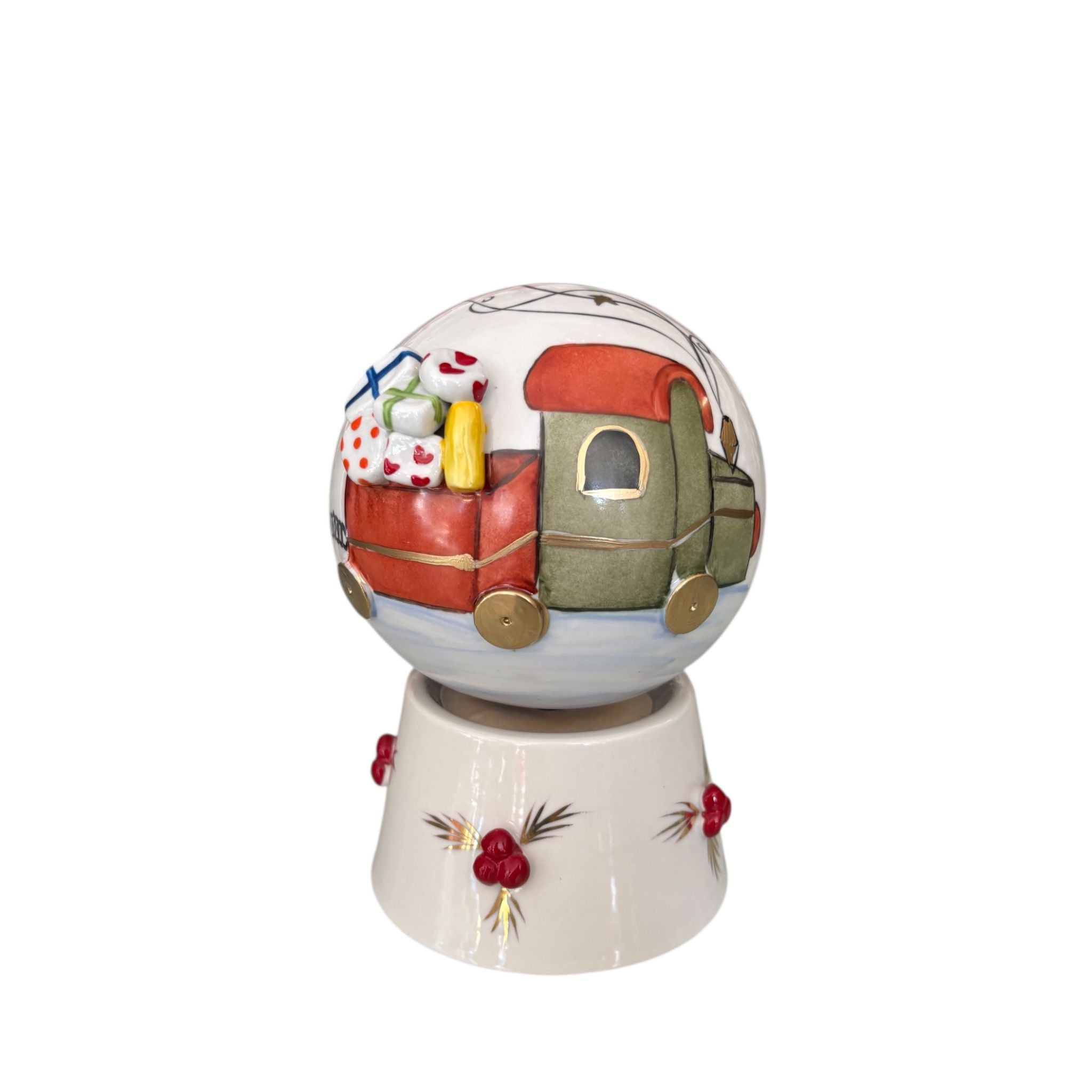 Carillon a Sfera in Ceramica con Trenino 20 cm - Sbordone