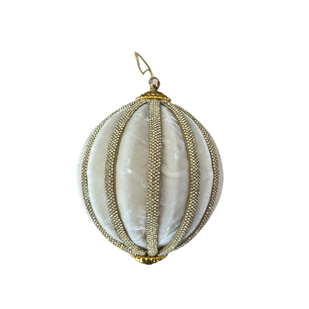 Sfera in Velluto con Strass in Rilievo Ø 10 cm - Fade