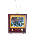 TV in Legno Vintage con Paesaggio Natalizio, Luci e Suoni - Ludell