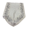 Runner in Tessuto Laminato Avorio con Ricami in Paillettes Argento - Goodwill