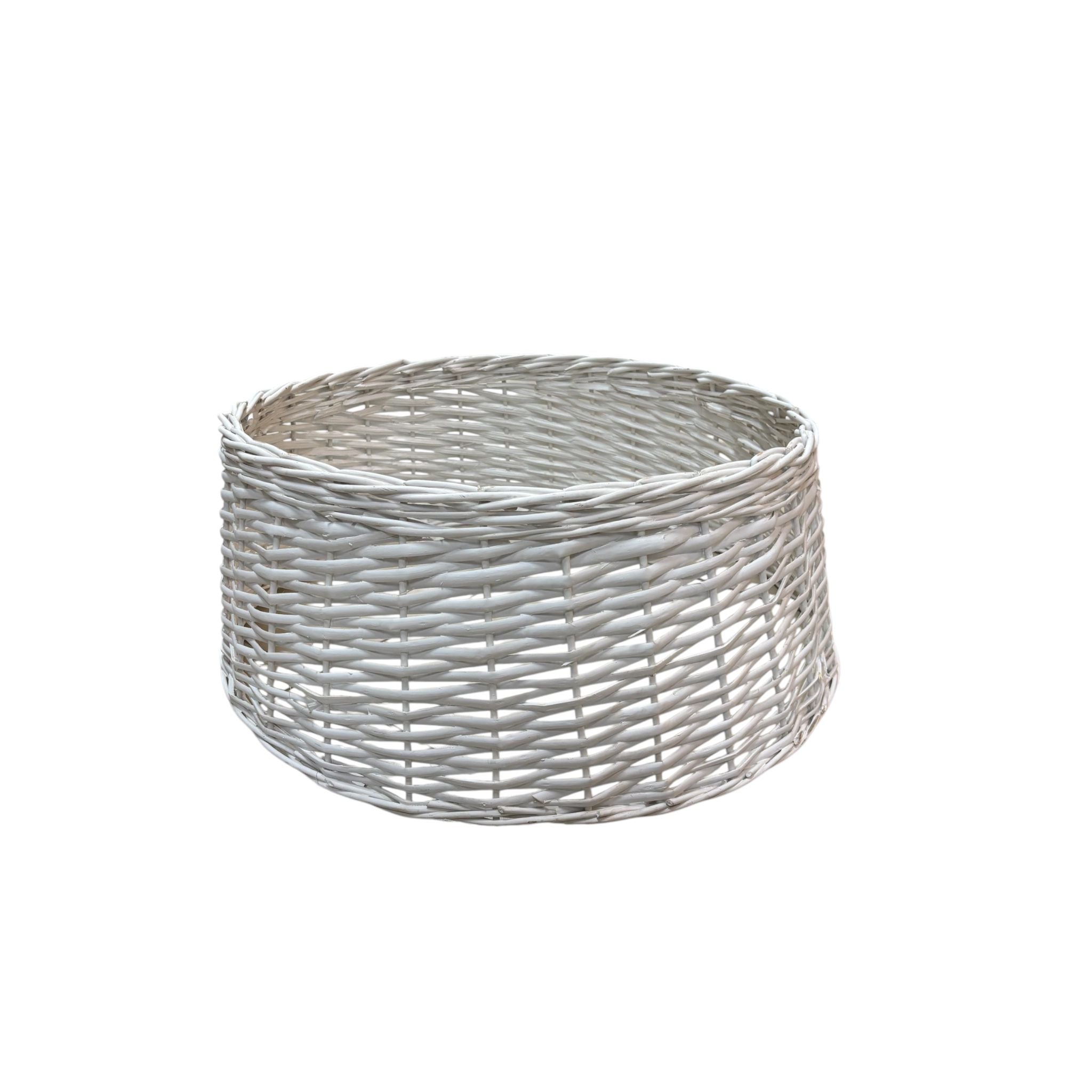 Copribase in Vimini Bianco Ø58×H25 cm - Belda