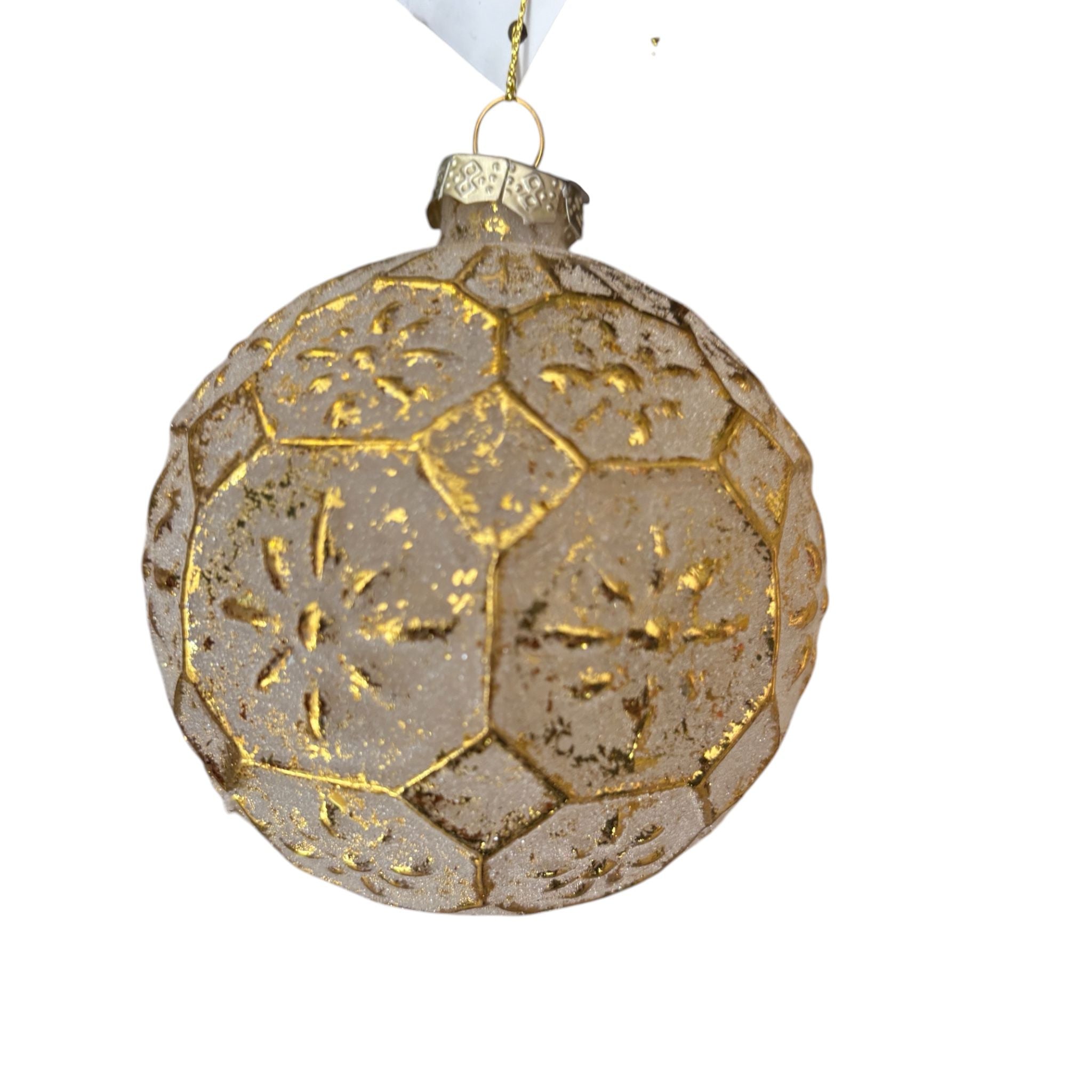 Sfera Natalizia in Vetro Opaco Oro 9 cm - Goodwill