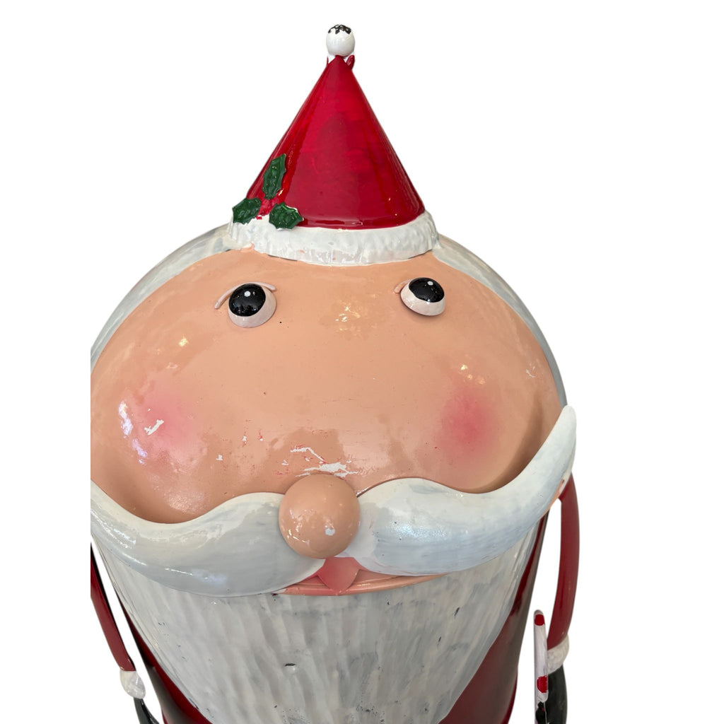 Scatola in Latta a Forma di Babbo Natale 29 h cm- Vacchetti