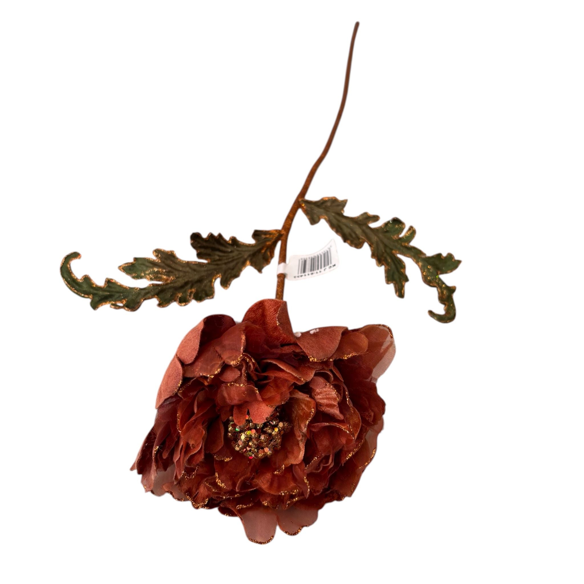 Fiore Decorativo in Tessuto Ruggine con Stelo Lungo 70 cm – Goodwill