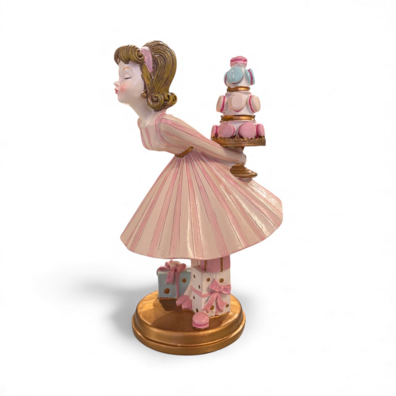 Statuina Ragazza con Torta in Stile Pastello 20 h cm - Goodwill