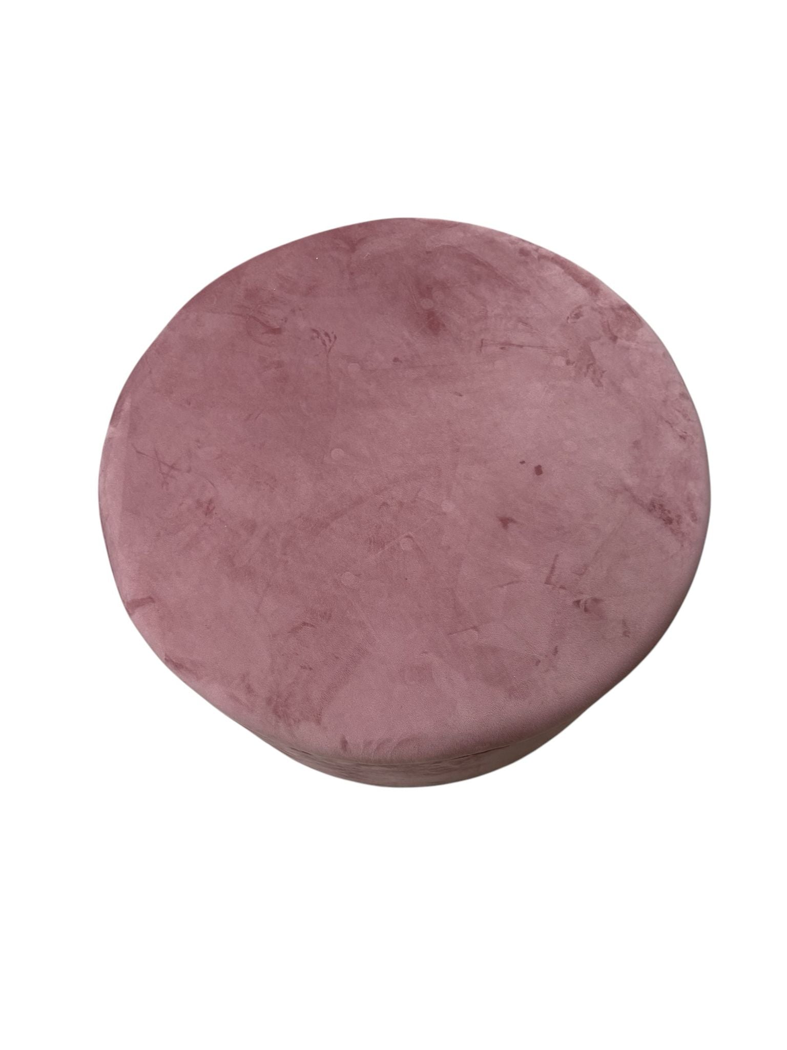 Pouf Contenitore in Velluto Rosa Antico