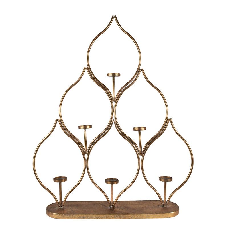 Candelabro da Terra a Sei Fuochi con Forma a Lanterna