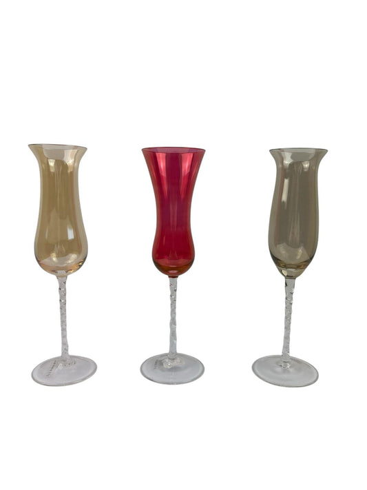 Set di 6 Flute Colorati in Vetro Soffiato - Henriette