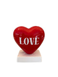 Scultura Cuore Rosso con Scritta "Love" 16 cm  – Amagè