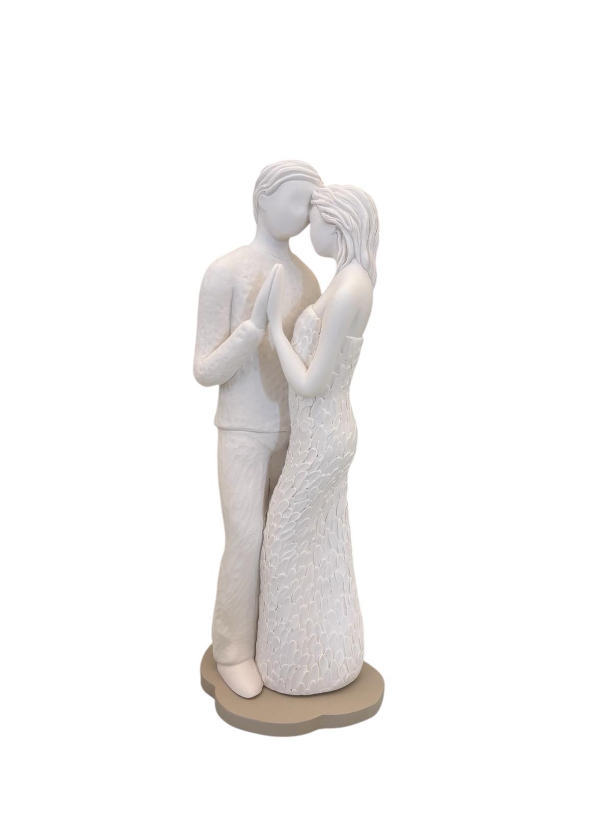 Statuina in Marmorino Raffigurante una Coppia di Sposi 28 cm – Bongelli Preziosi
