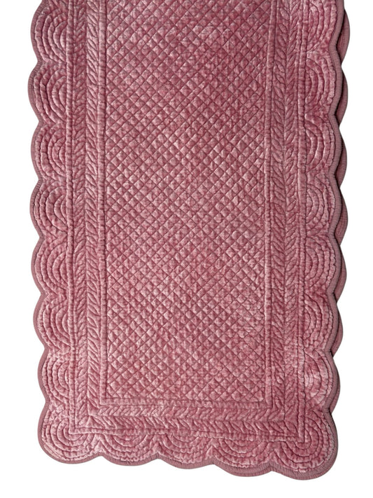 Runner in Tessuto Trapuntato Rosa 45x140 - Blanc Mariclo