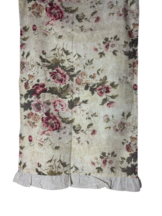 Runner in Cotone Beige con Stampa Floreale 45x150 cm - Blanc Mariclo