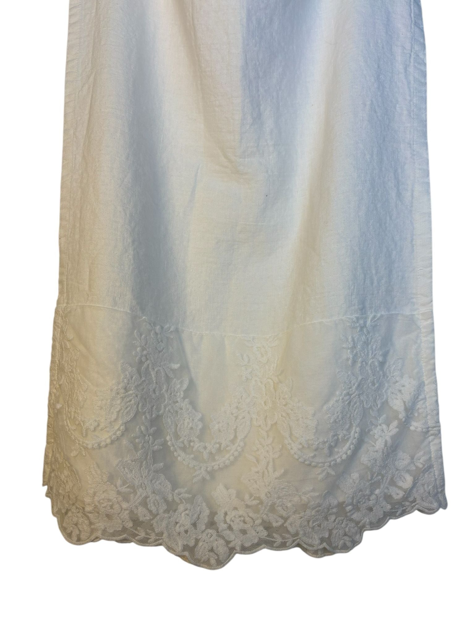 Runner in Lino Bianco con Ricamo Versailles 50x160 cm - Chez Moi