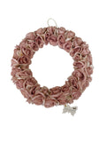 Ghirlanda di Rose Rosa Artigianale 25x25 cm - Fiori di Lena