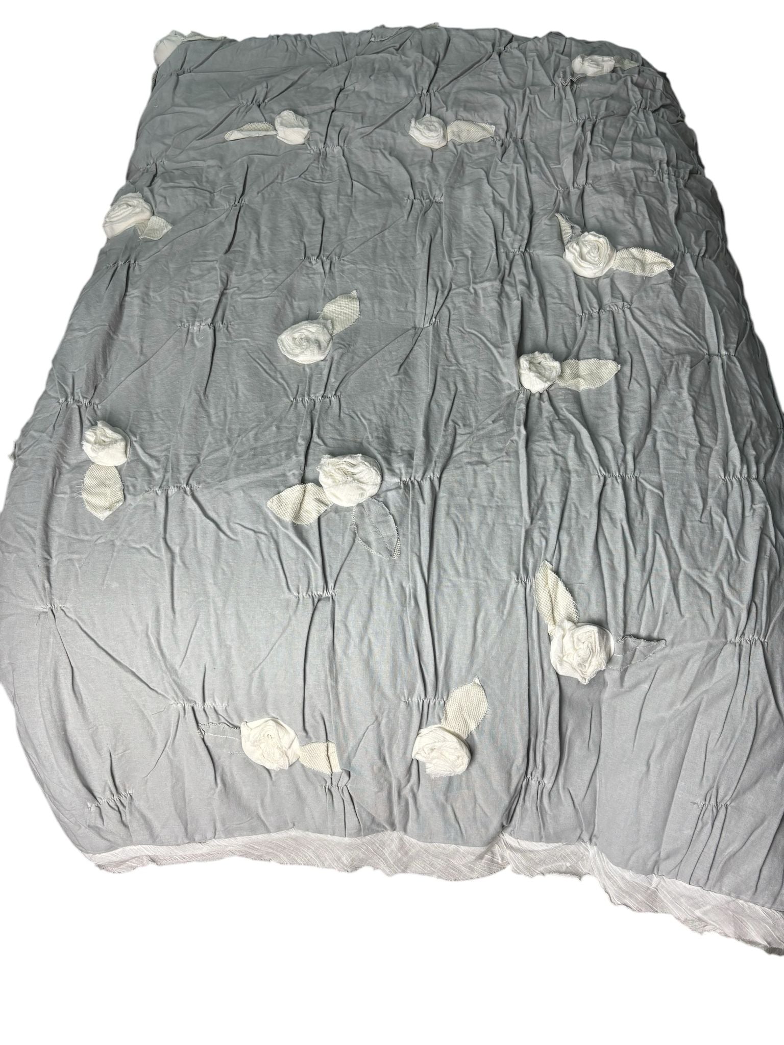 Trapuntino Soffice con Fiori 240x260 cm - Blanc Mariclò