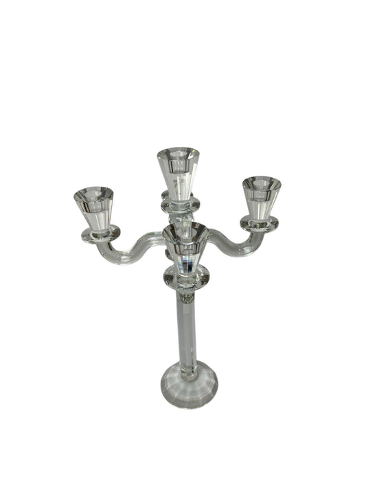 Candelabro in Cristallo a 5 Braccia con Dettaglio in Metallo 49 cm  - Emò