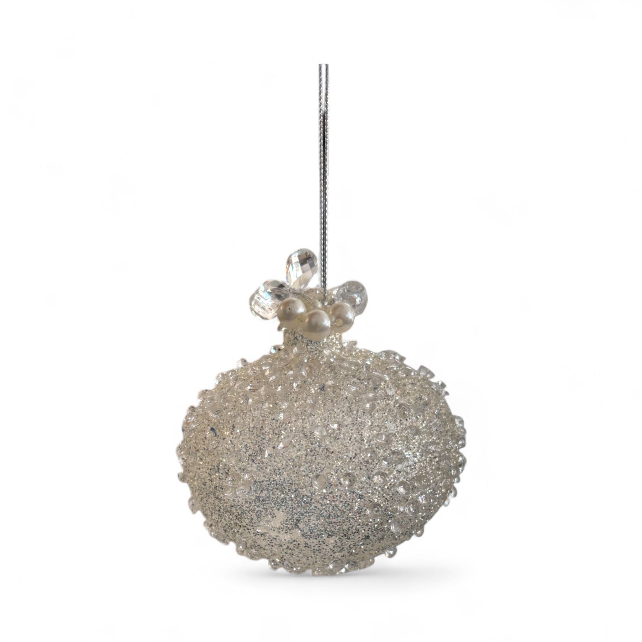 Decorazione Ovale con Perline Luminose e Perle 8 cm - Goodwill