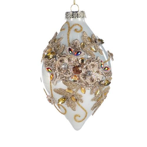 Sfera Tonda in Vetro con Paillettes e Glitter 14 cm - Goodwill