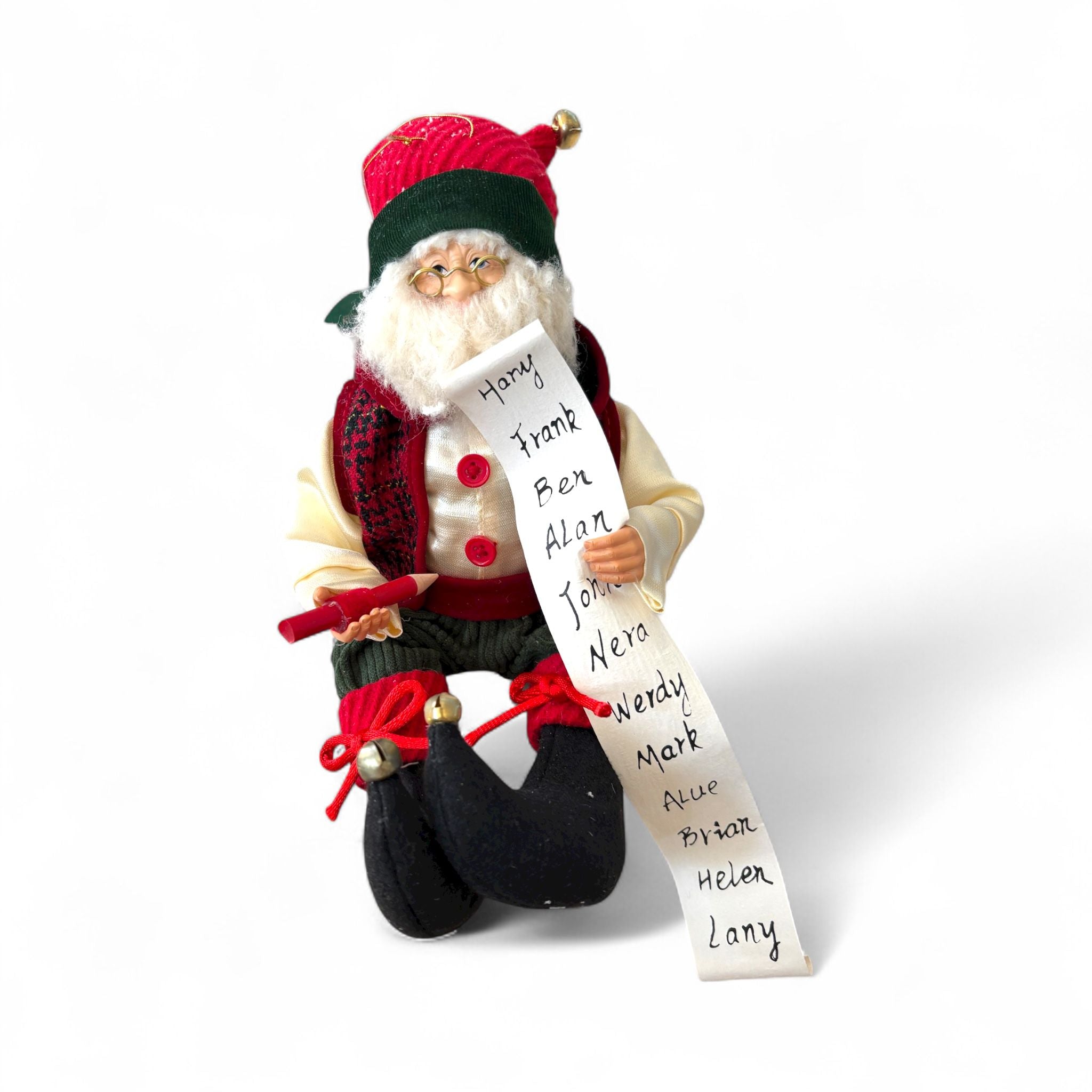 Babbo Natale Artigiano con Lista dei Bambini 30 cm - Kurt Adler