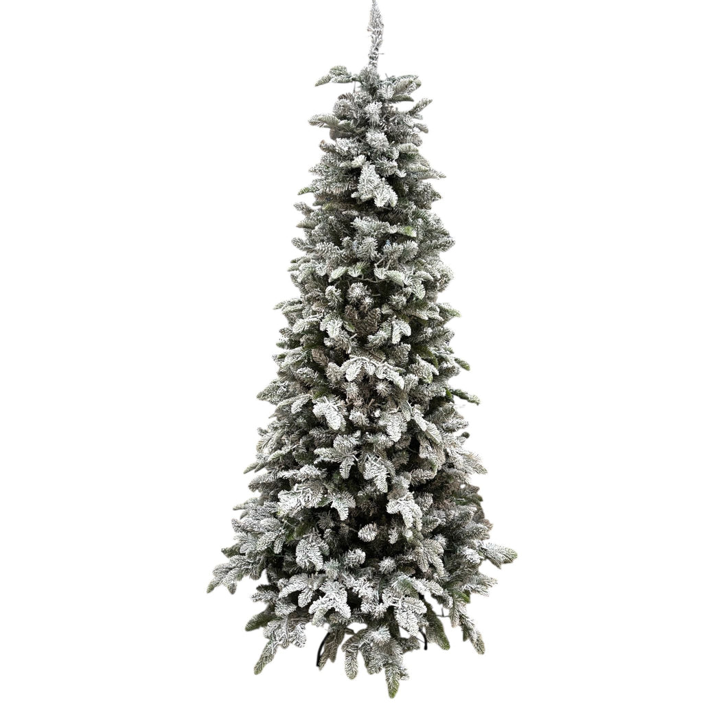 Albero di Natale Parco Floccato 210 h cm con 3200 LED a Luce Calda - Flora