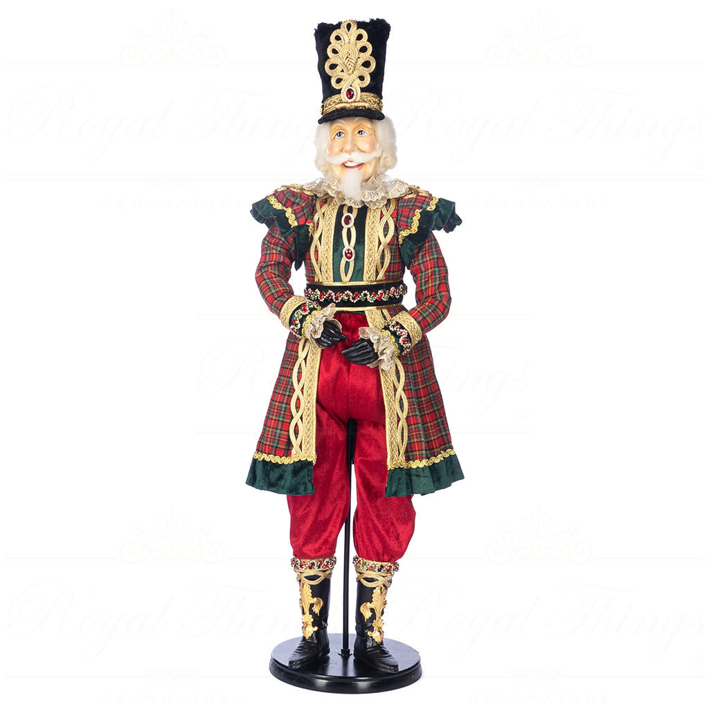 Bambola Schiaccianoci in Resina con Abito in Tartan 93 cm - Goodwill