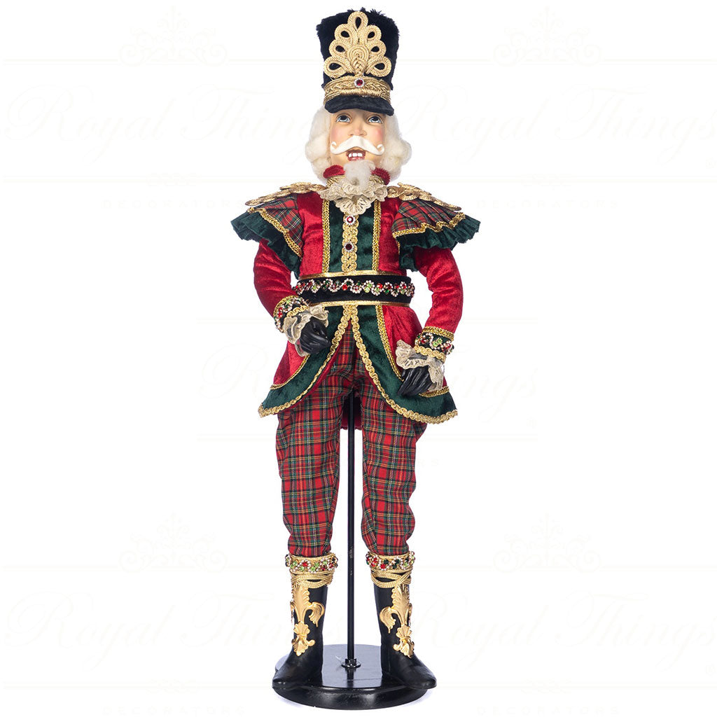 Bambola Schiaccianoci in Resina con Abito in Tartan 76 cm - Goodwill