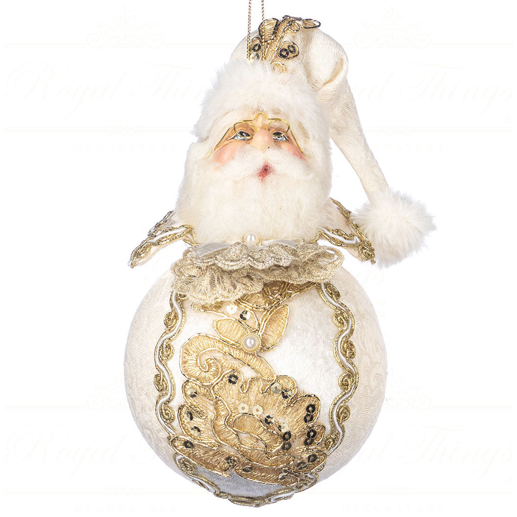 Decorazione Natalizia Regal Winter Santa Head on Ball 11 cm - Goodwill