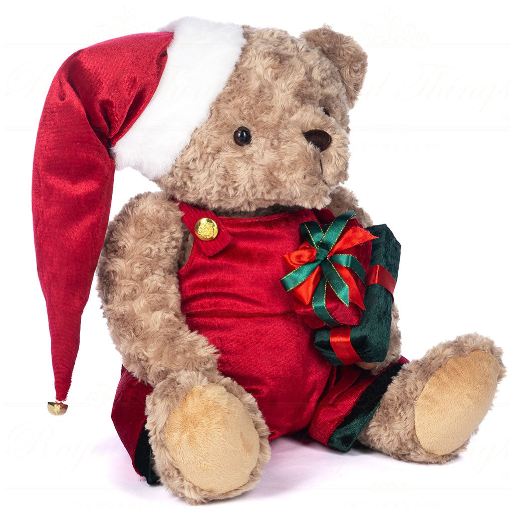 Orsetto di Peluche Gingerbread Town con Cappellino Natalizio – Goodwill