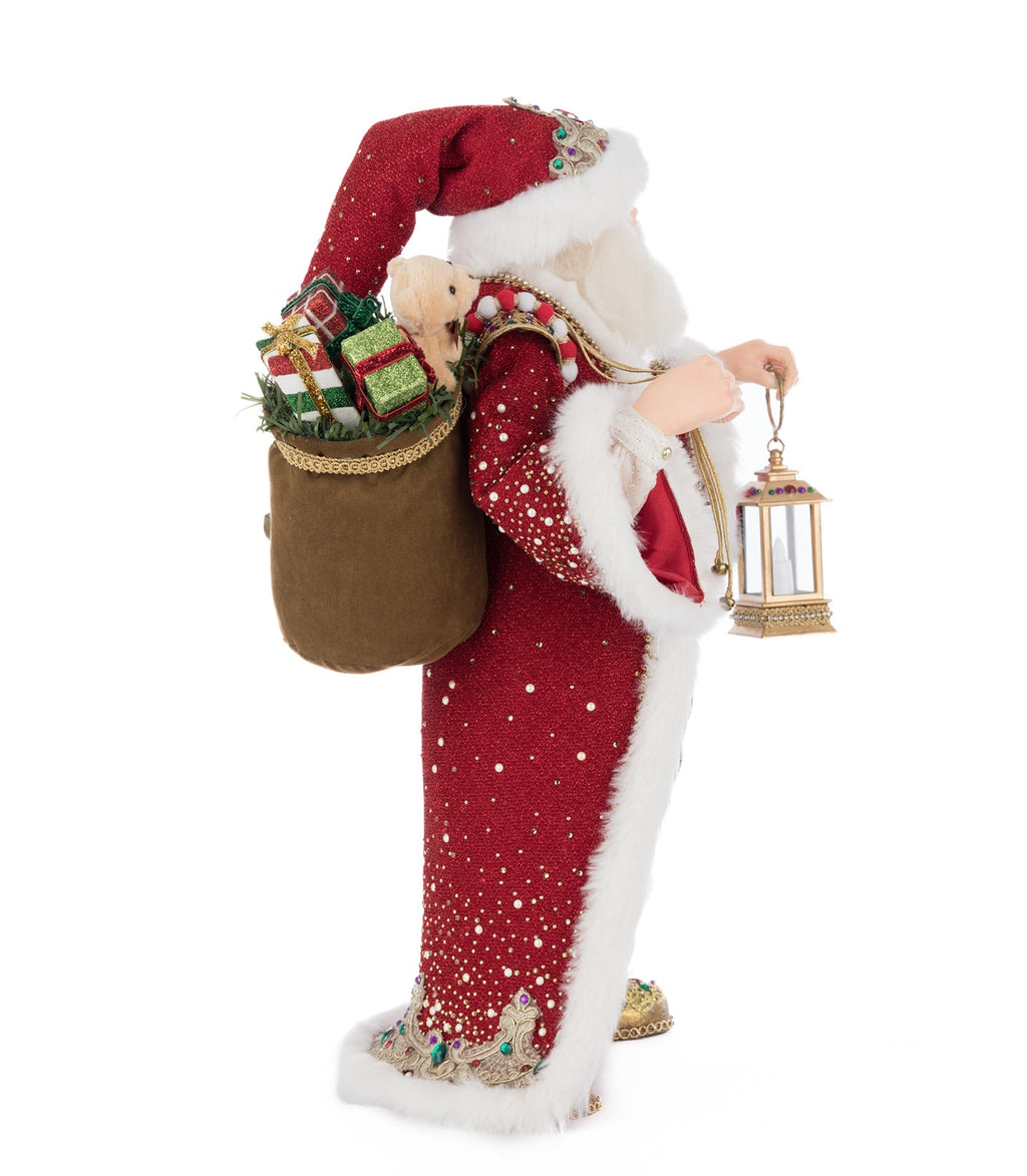 Re Christopher Claus con Lanterna LED Royal Christmas Ball  46 cm - Katherine Collection