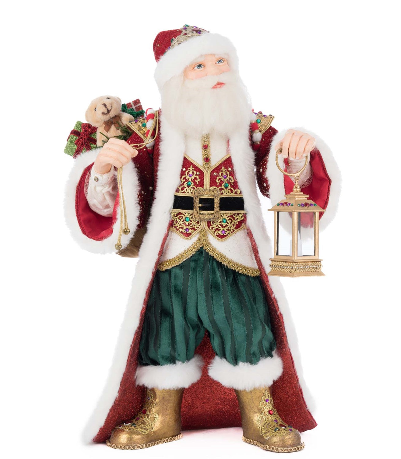 Re Christopher Claus con Lanterna LED Royal Christmas Ball  46 cm - Katherine Collection