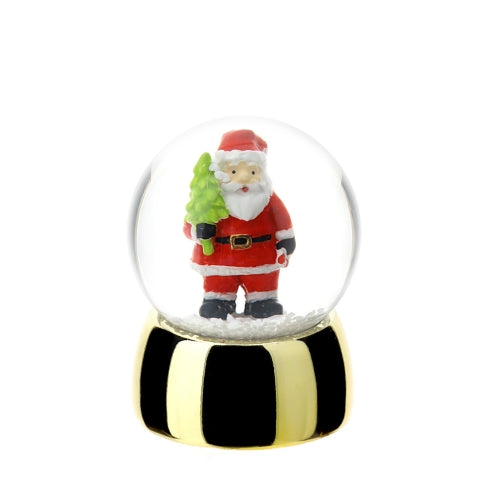 Mini Palla di Neve con Babbo Natale su Base Oro 3,5×4,5 cm - Hervit