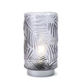 Lampada "Felce" in Vetro Fumè con Decoro in Rilievo - Hervit