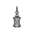Lampadario in Ferro Nero a Gabbia Monoluce