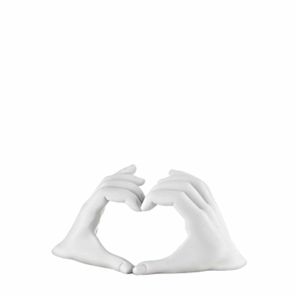 Scultura "Mani a Cuore" in Marmorino Bianco – Bongelli Preziosi