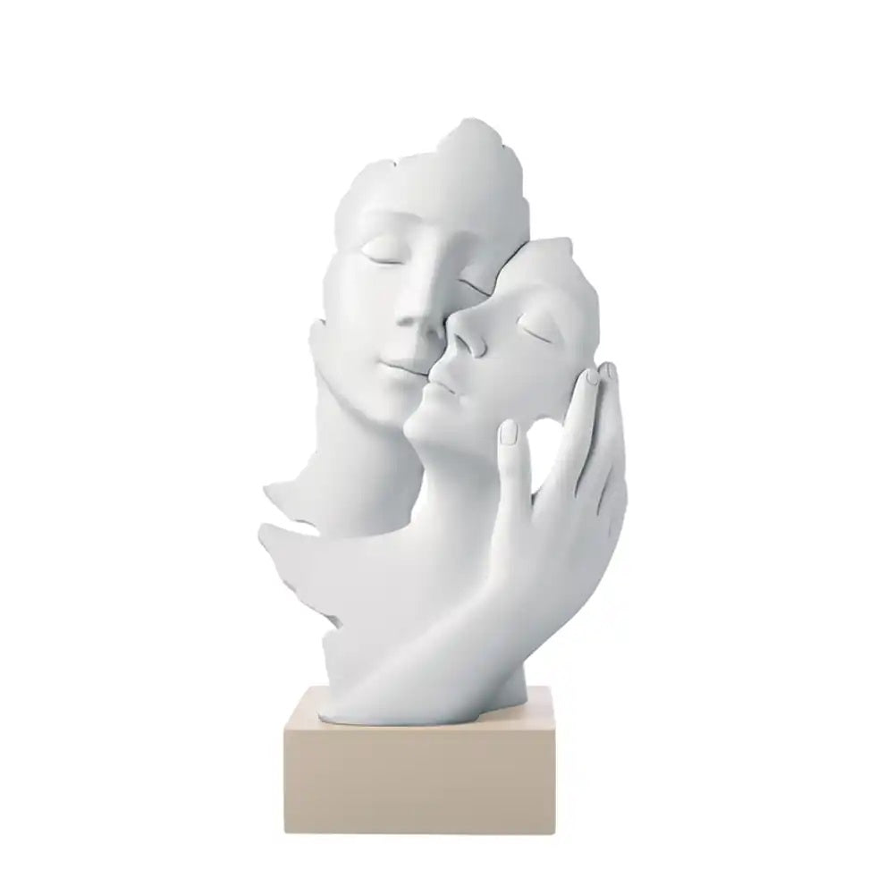 Scultura "Volti Innamorati" in Marmorino Bianco – Bongelli Preziosi