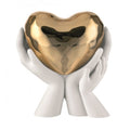 Scultura Mani Doppie con Cuore Oro 10x9 cm - Bongelli Preziosi