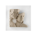 Quadretto in Marmorino con Volti Innamorati 3D 15x15 cm - Bongelli Preziosi