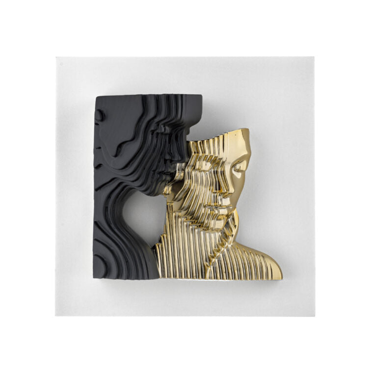 Quadretto in Marmorino con Volti Innamorati 3D 15x15 cm - Bongelli Preziosi
