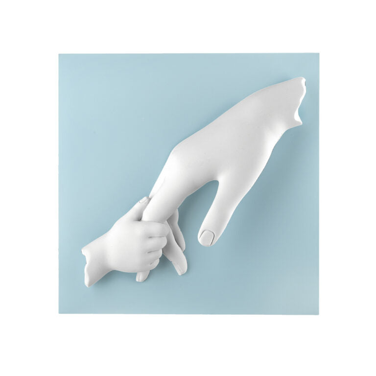 Quadretto in Marmorino con Manina 15x15 cm - Bongelli Preziosi