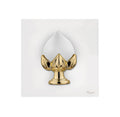 Quadretto in Marmorino Bianco con Pumo 3D 16X16 cm - Bongelli Preziosi