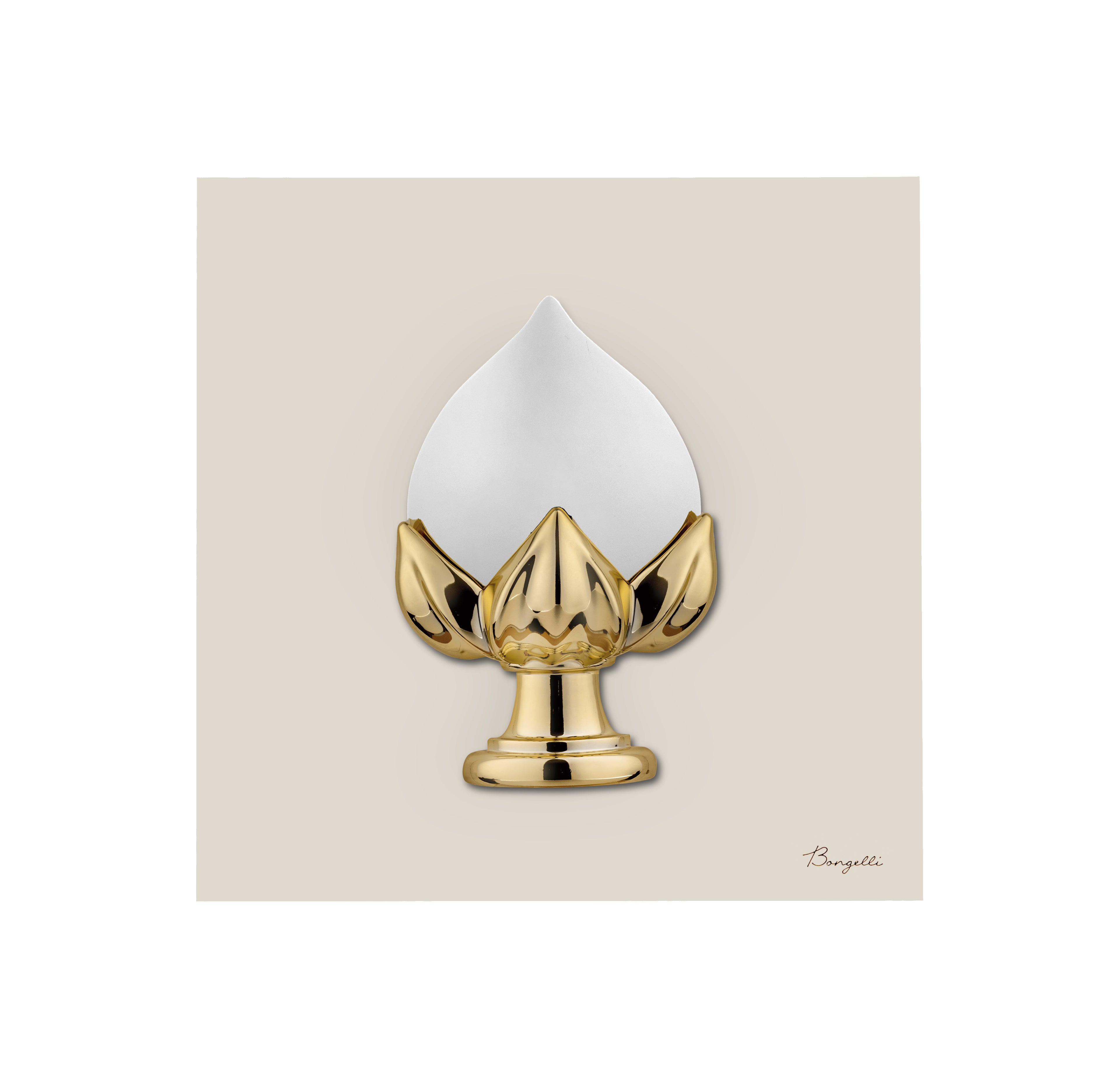 Quadretto in Marmorino Nocciola con Pumo 3D 16X16 cm - Bongelli Preziosi