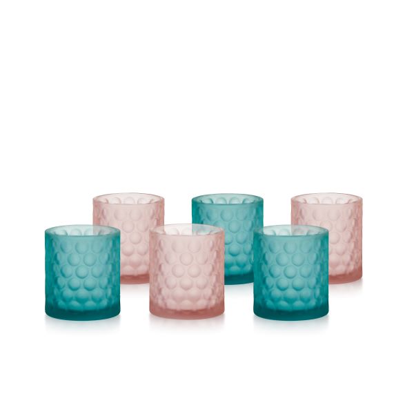 Set di 6 Bicchieri in Vetro Bubble Colorati - Madrhelen
