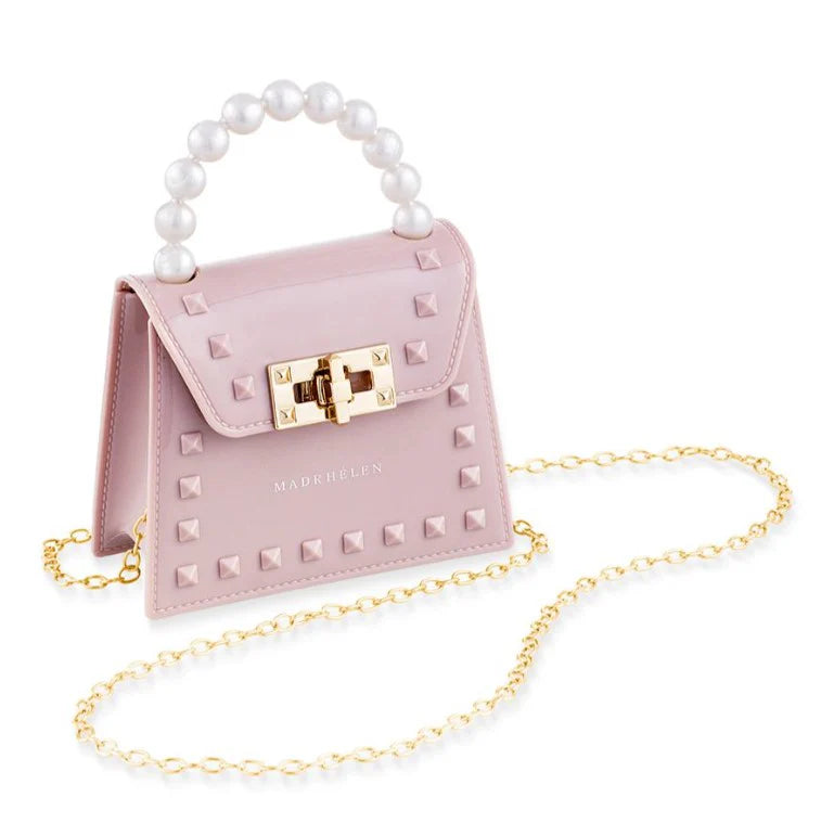 Borsa in Silicone con Borchie e Manico Elegante 15x12 cm - Madrhelen