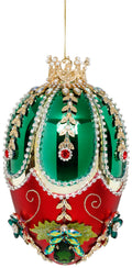 Faberge Jewel Egg Ornament Green 18 cm - Mark Roberts